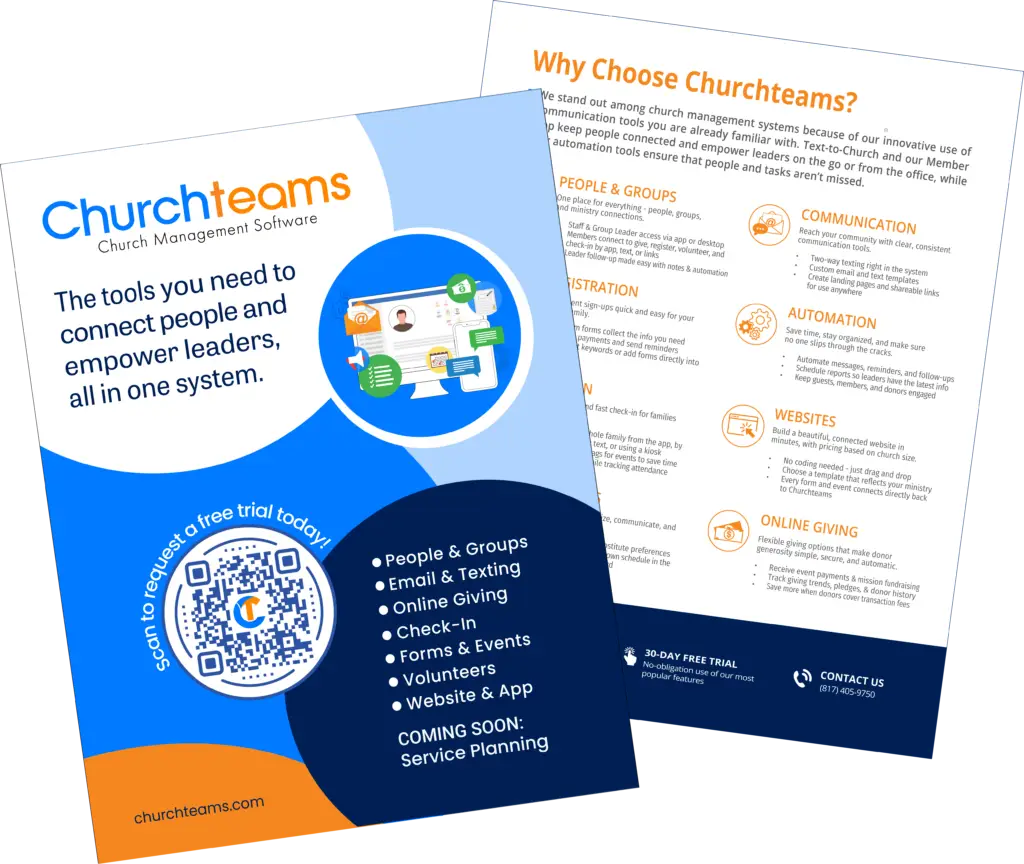 Churchteams Features Guide