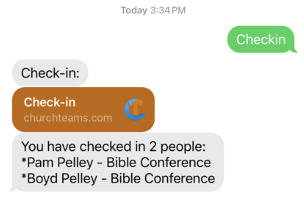 Using Pre-Check by Text for ticketed church events