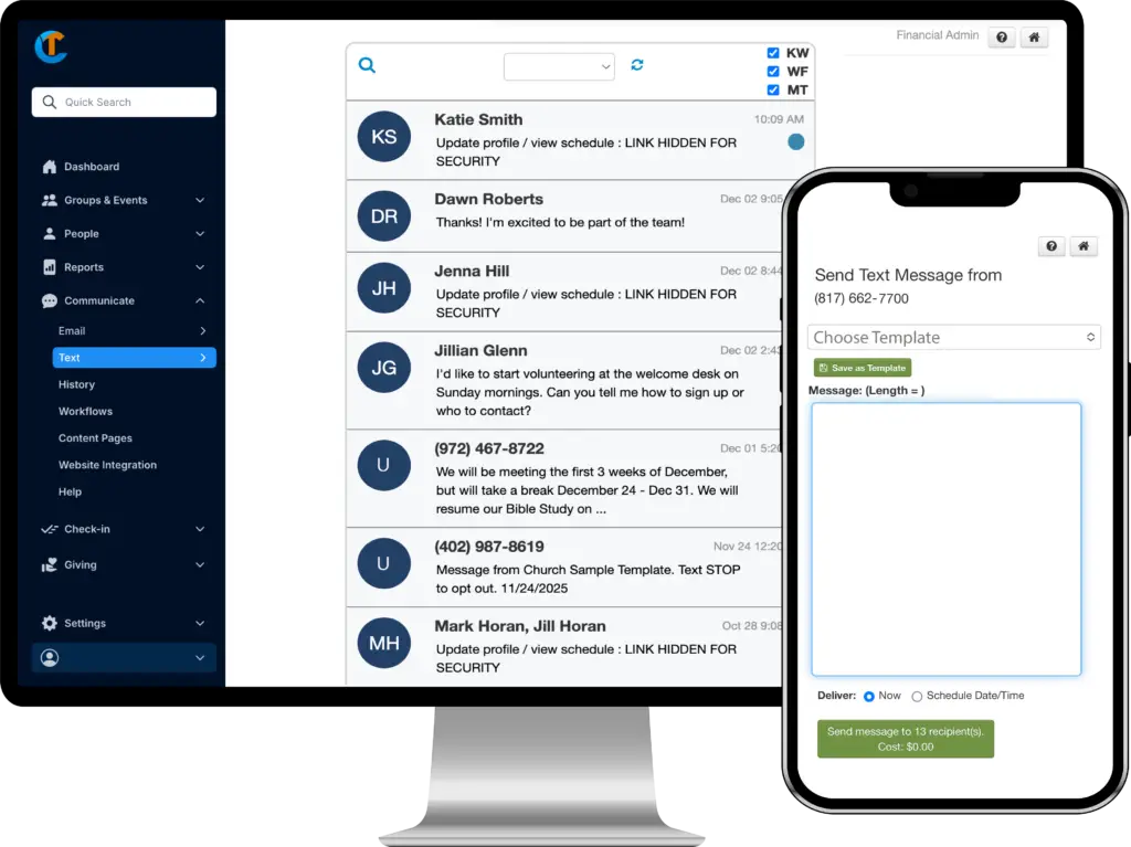 Text-to-Church by Churchteams