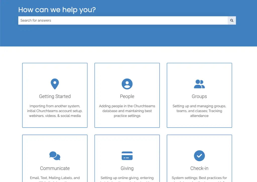 Churchteams Knowledge Base